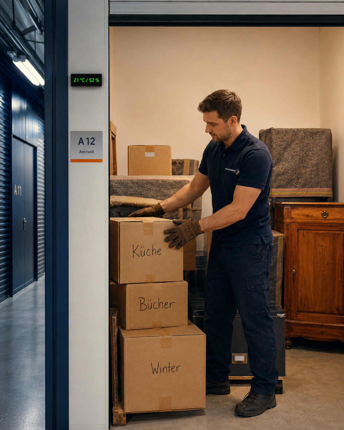 Sichere Einlagerung bei Vivo Transport, trocken und temperiert